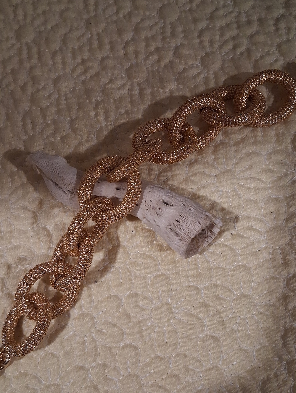 Banana Republic Goldtone Textured Toggle Bracelet